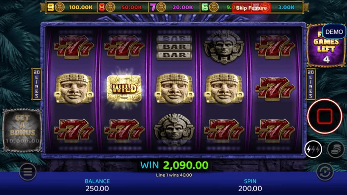 Mayan Madness – výhra v bonusovej hre